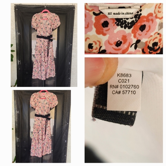 Kate Spade Rosette Blooms Wrap Dress - Picture 2 of 3